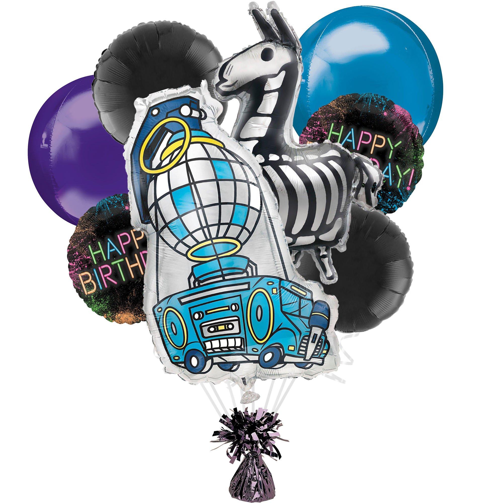 Fortnite Foil Balloon Bouquet with Balloon Weight